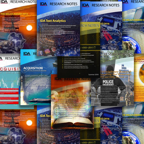 Graphic, collage of covers of IDA Research Notes editions