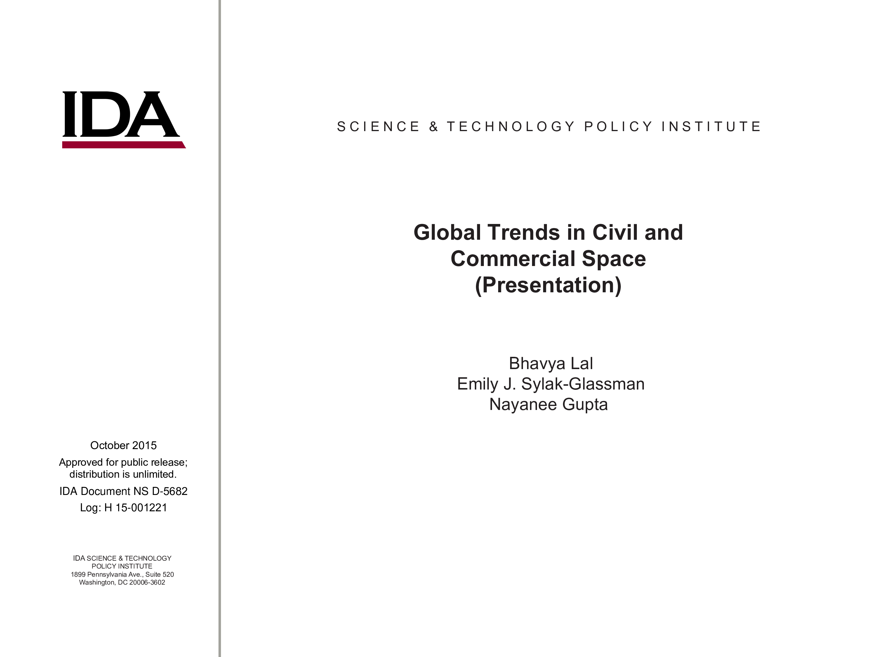 Global Trends in Civil and Commercial Space (Presentation)