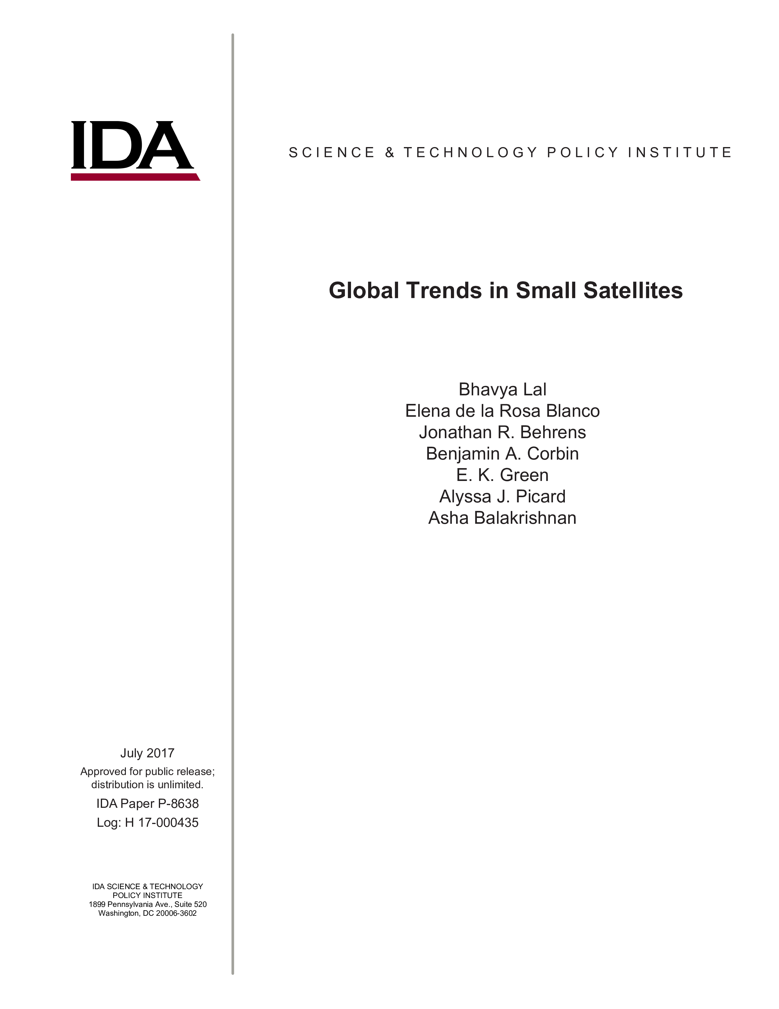 Global Trends in Small Satellites