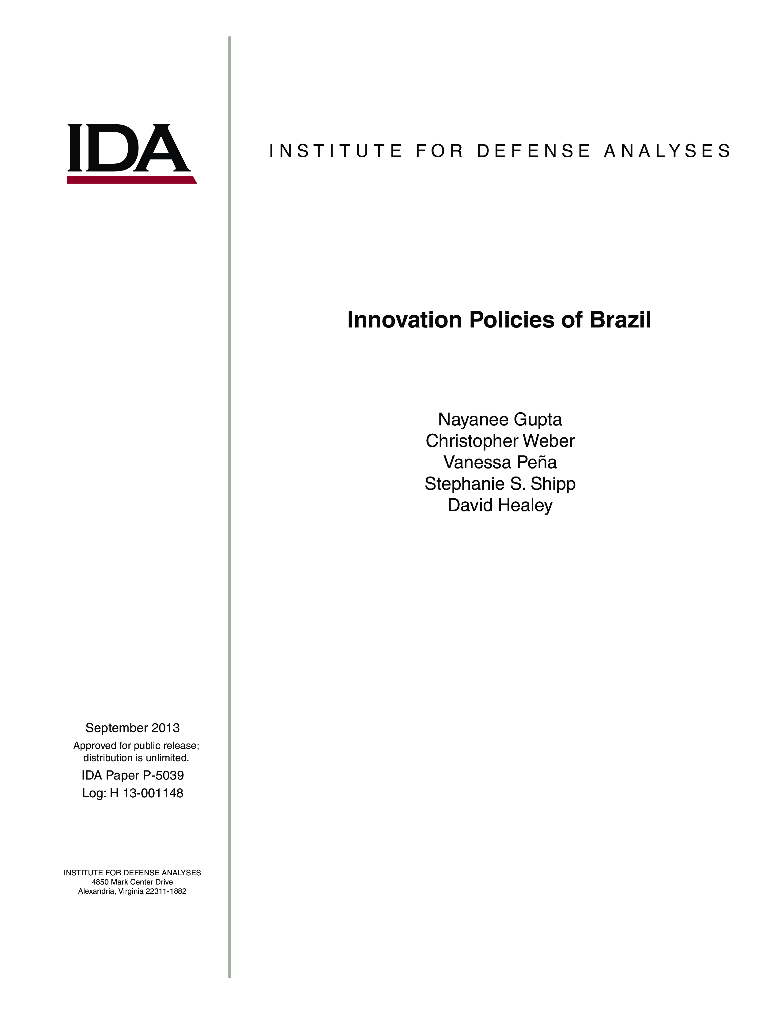 Innovation Policies of Brazil