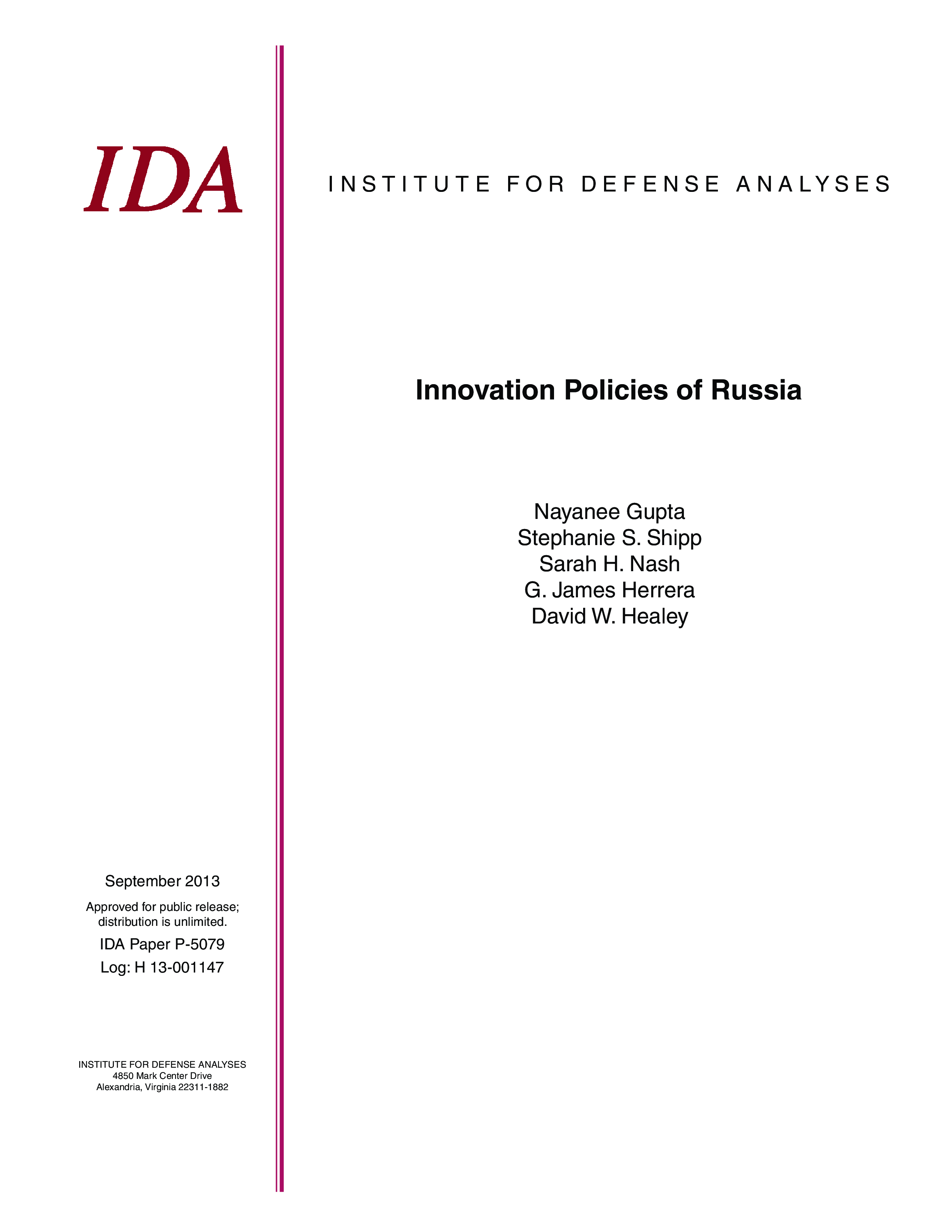 Innovation Policies of Russia