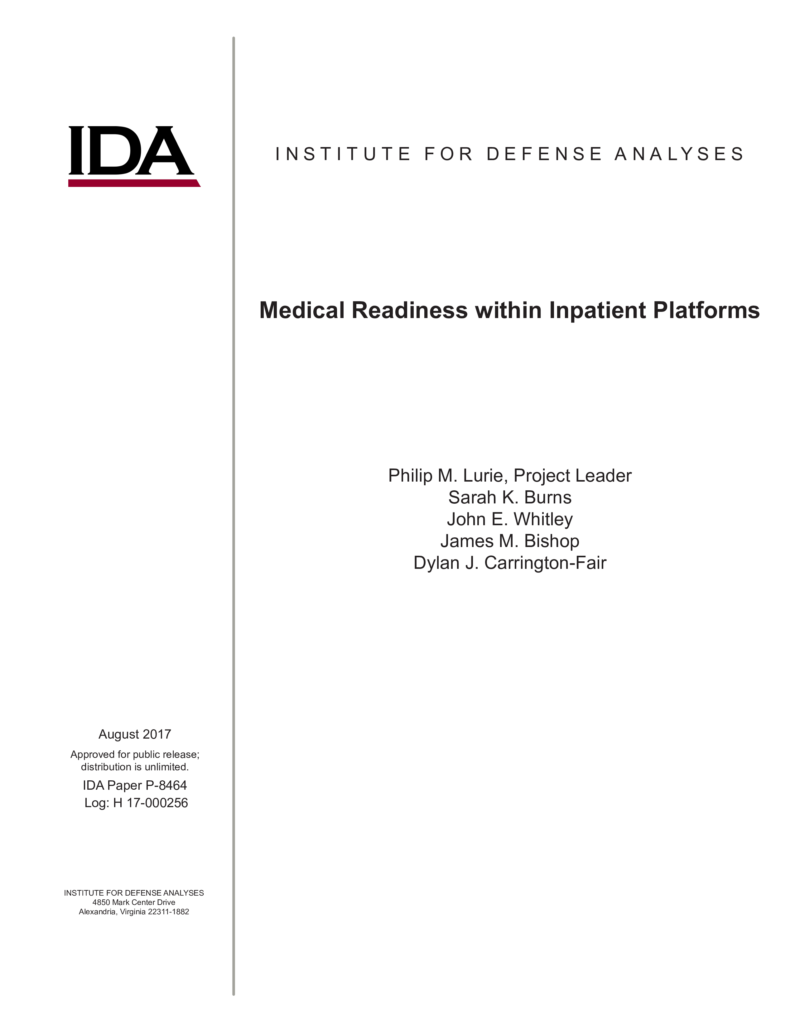 Medical Readiness within Inpatient Platforms