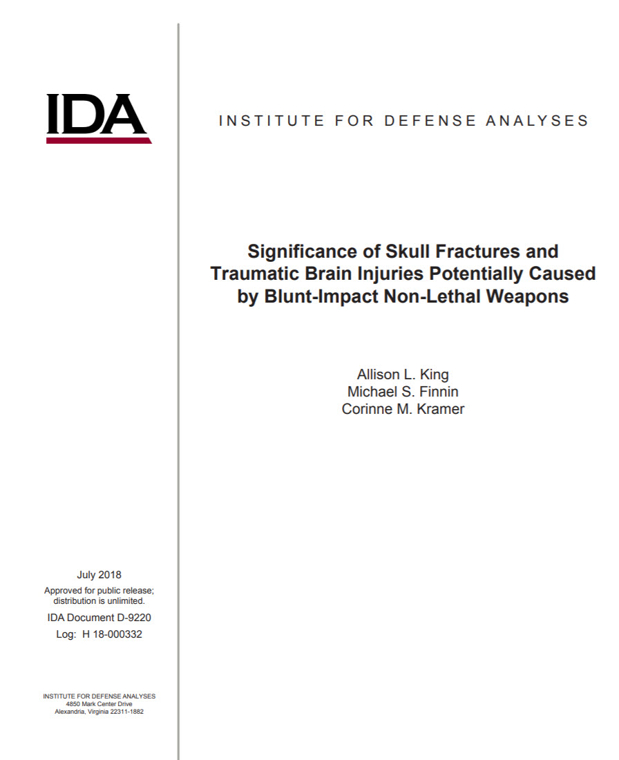 Significance of Skull Fractures and Traumatic Brain Injuries Potentially Caused by Blunt-Impact Non-Lethal Weapons