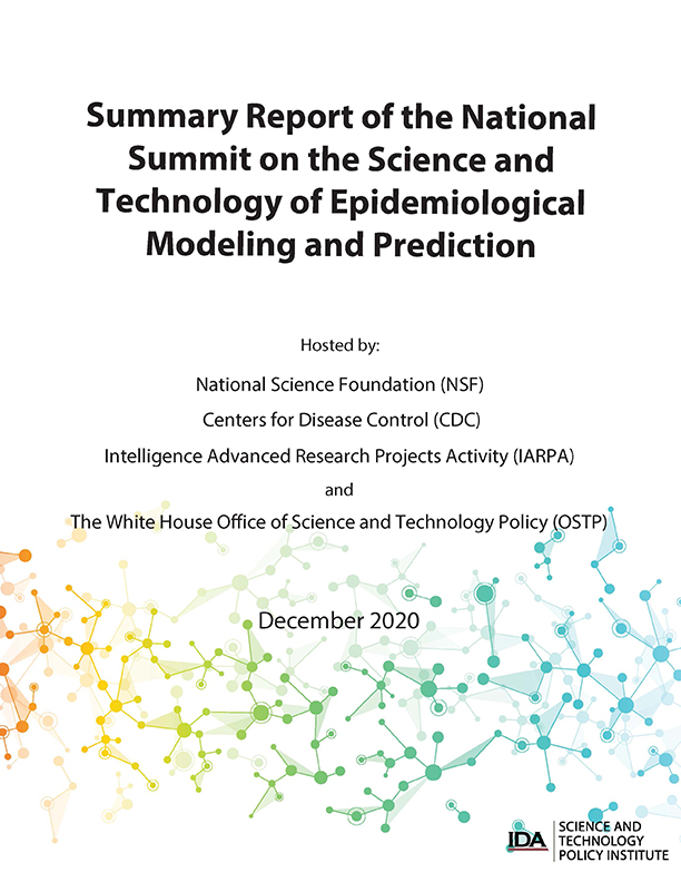 document cover page, Summary Report of the National Summit on the Science and Technology of Epidemiological Modeling and Prediction